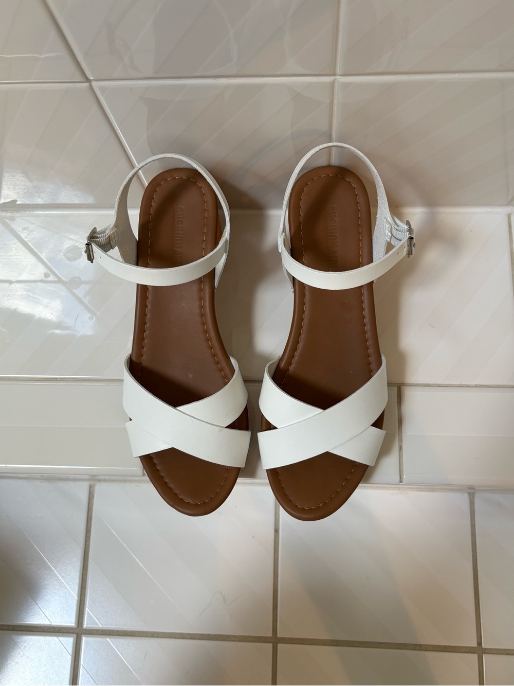 Cushionaire White Ankle-Strap Block Heel Sandal - Picture 5 of 12